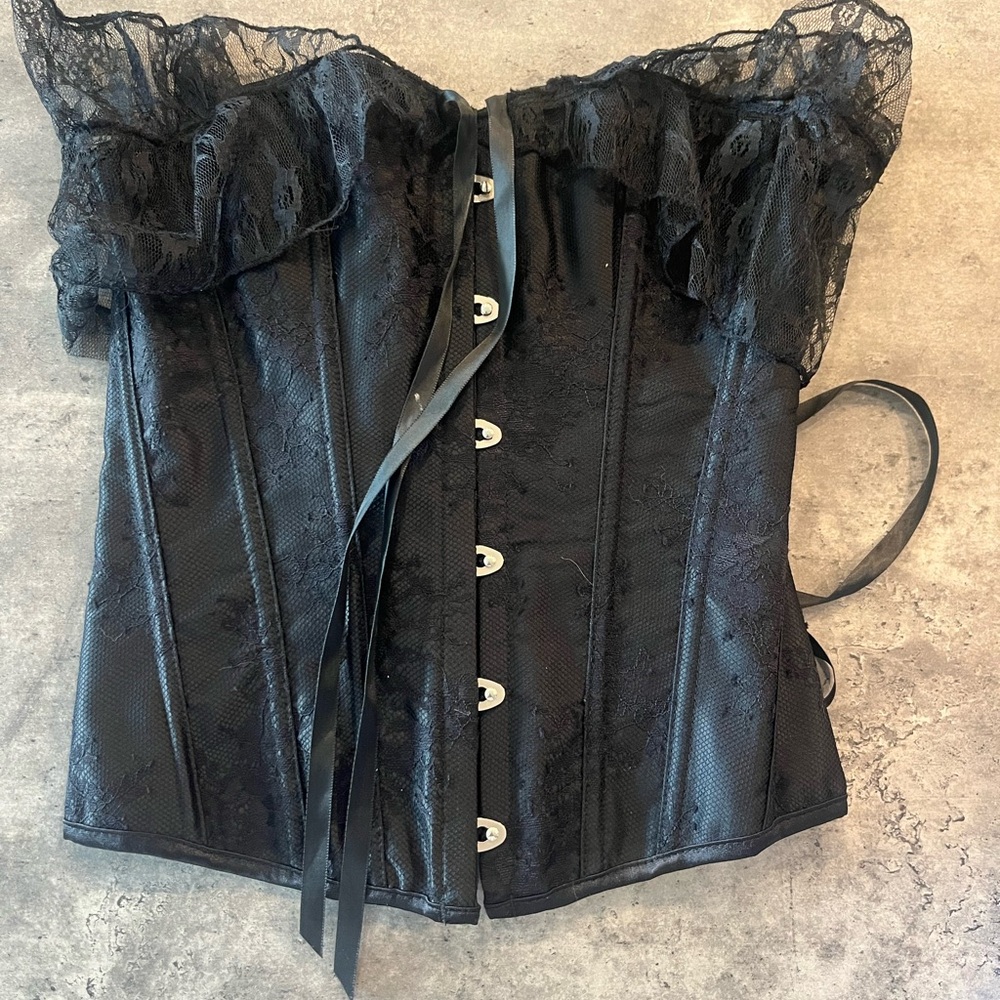 Black Lace Corset Top